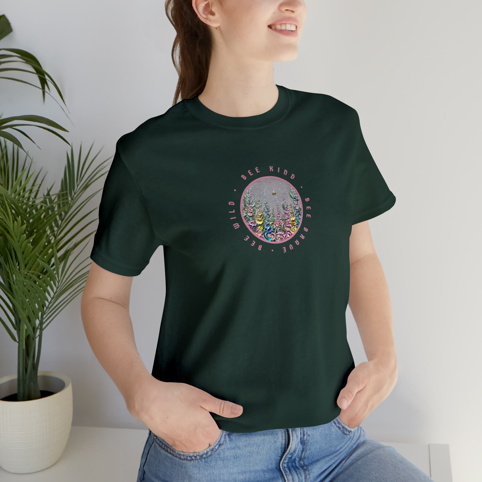 Bee Kind Bee Brave Bee Wild | Jersey Short Sleeve Tee
