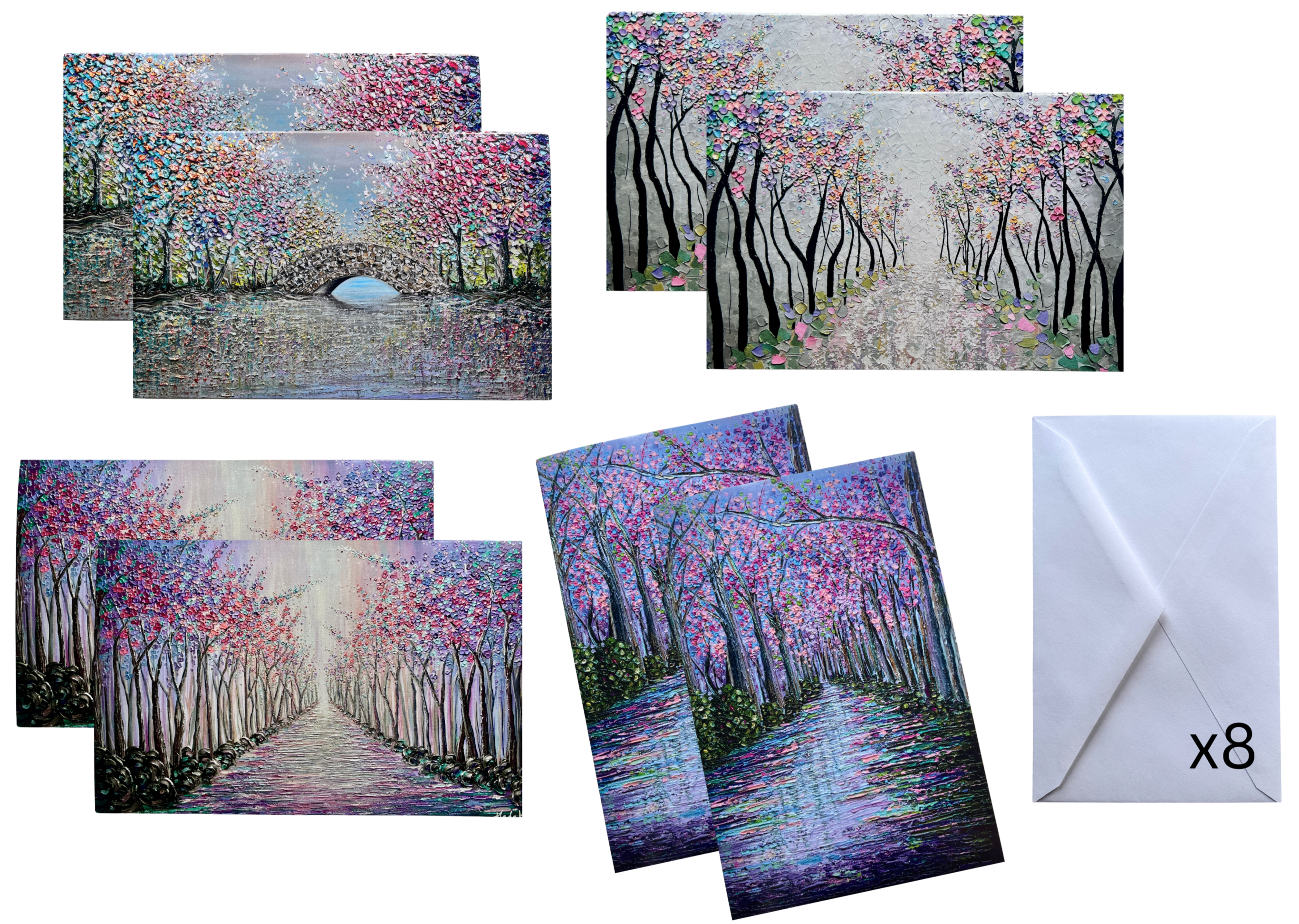 Enchanting Trees | Set of 8 Greeting Cards