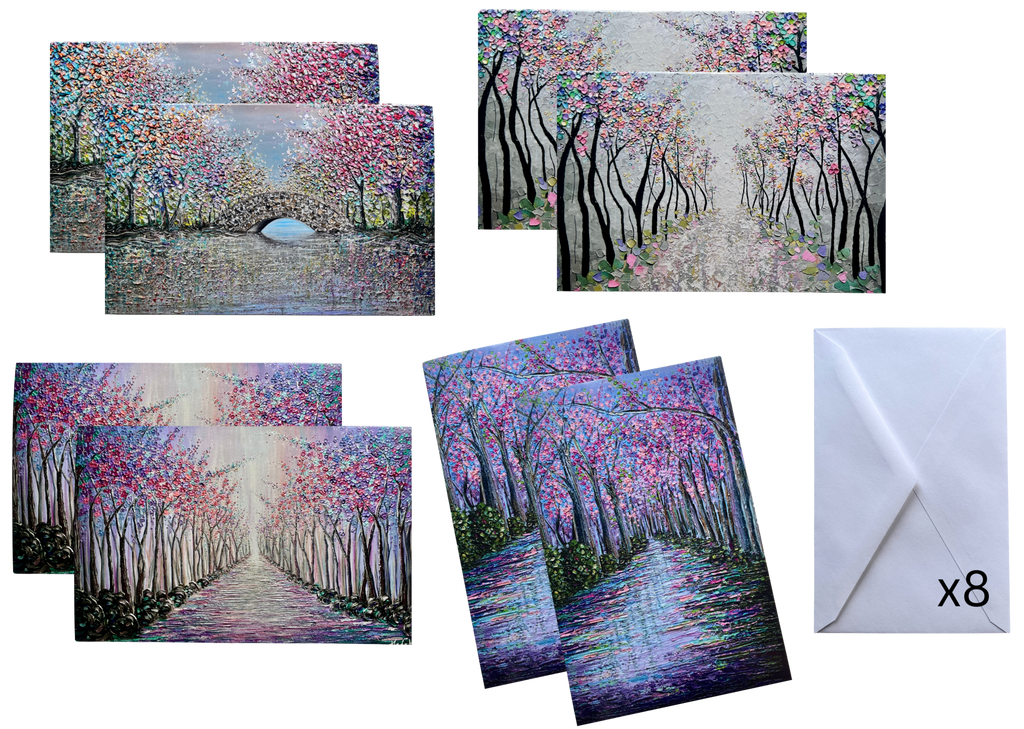 Enchanting Trees | Set of 8 Greeting Cards