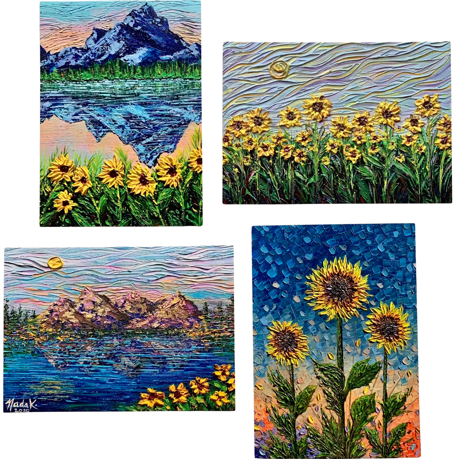Summer Sunflowers | Set Of 4 Prints