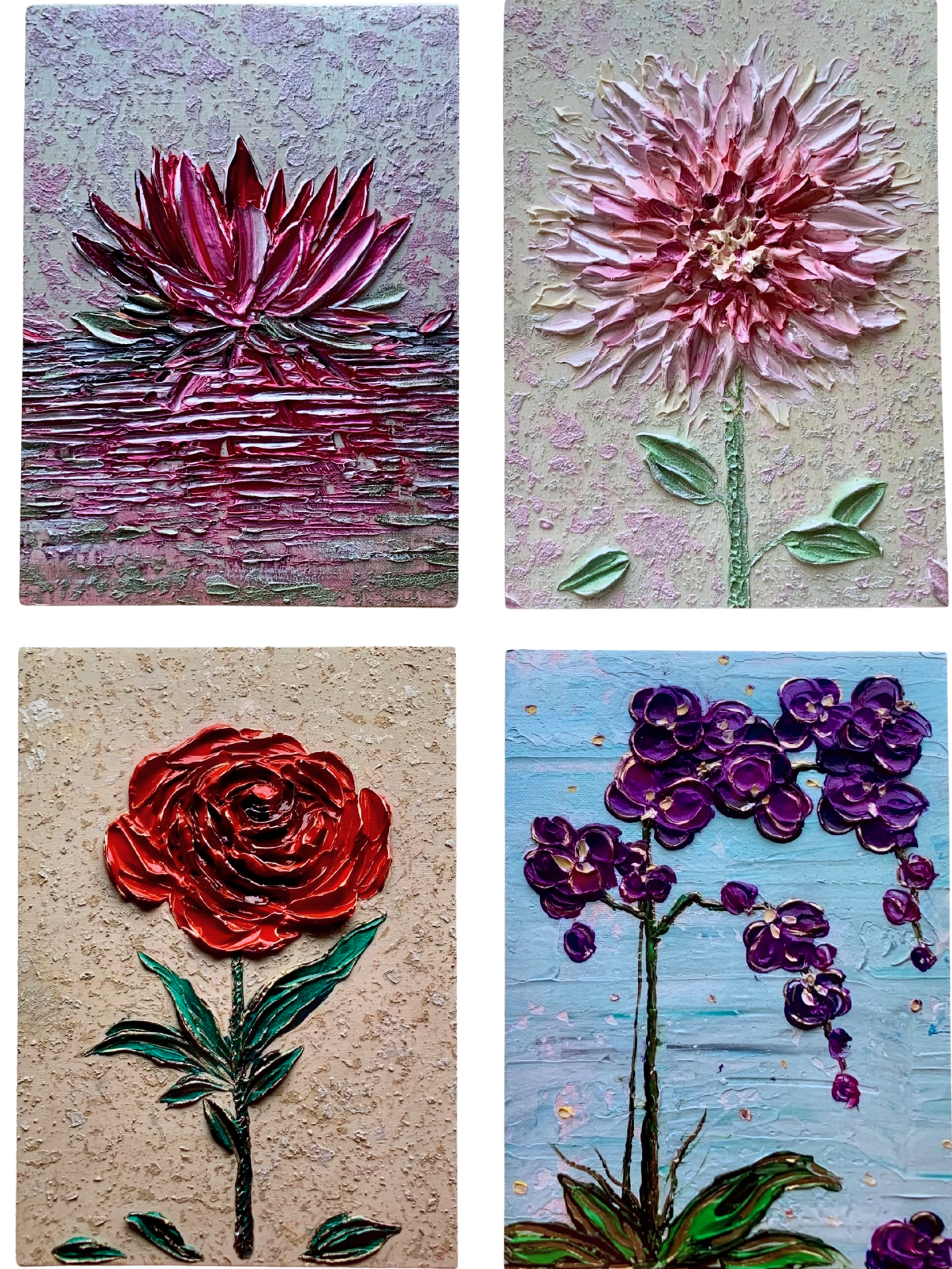 Big Juicy Flowers | Set Of 4 Prints