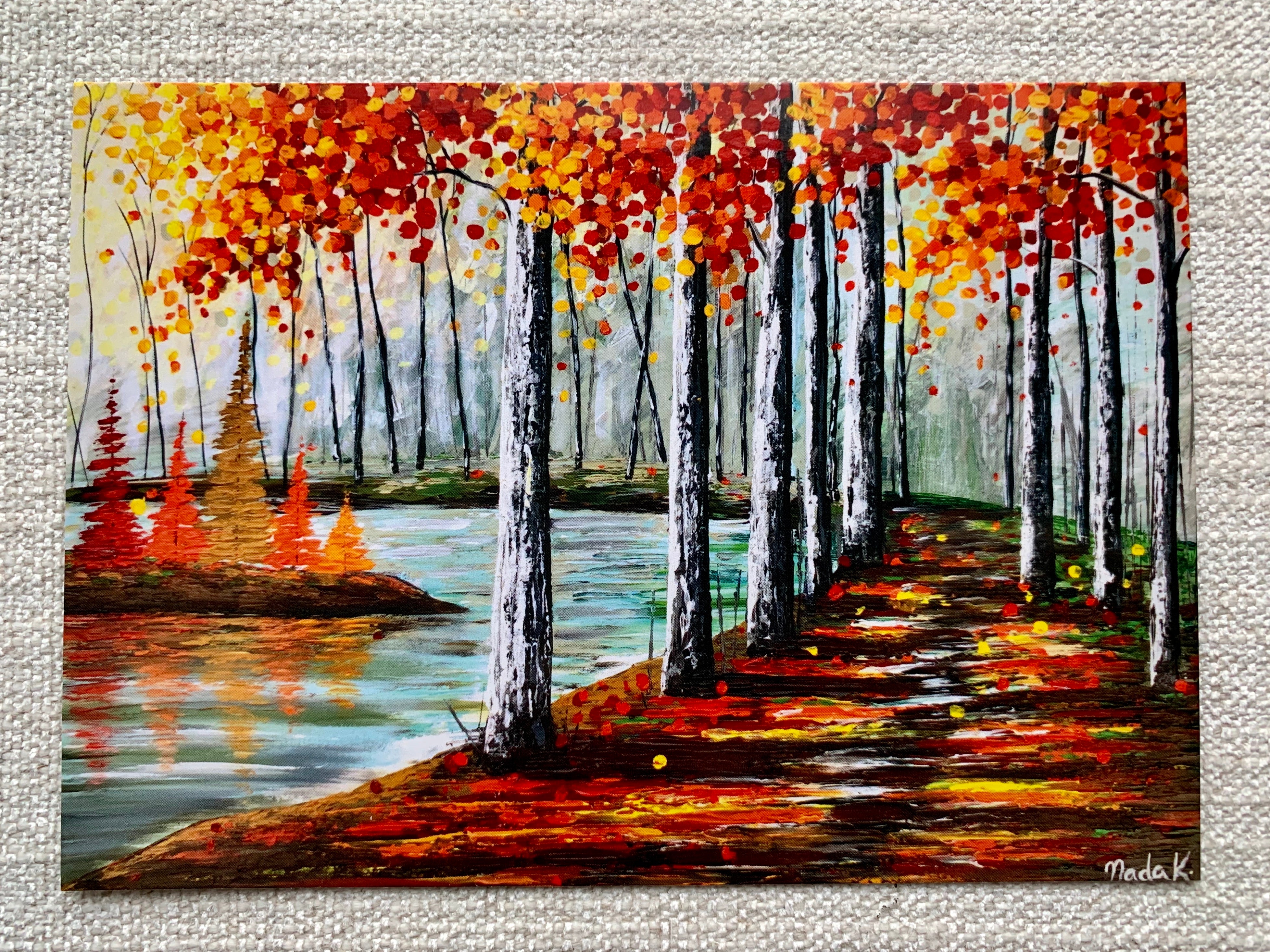"Walking Through Autumn Print"