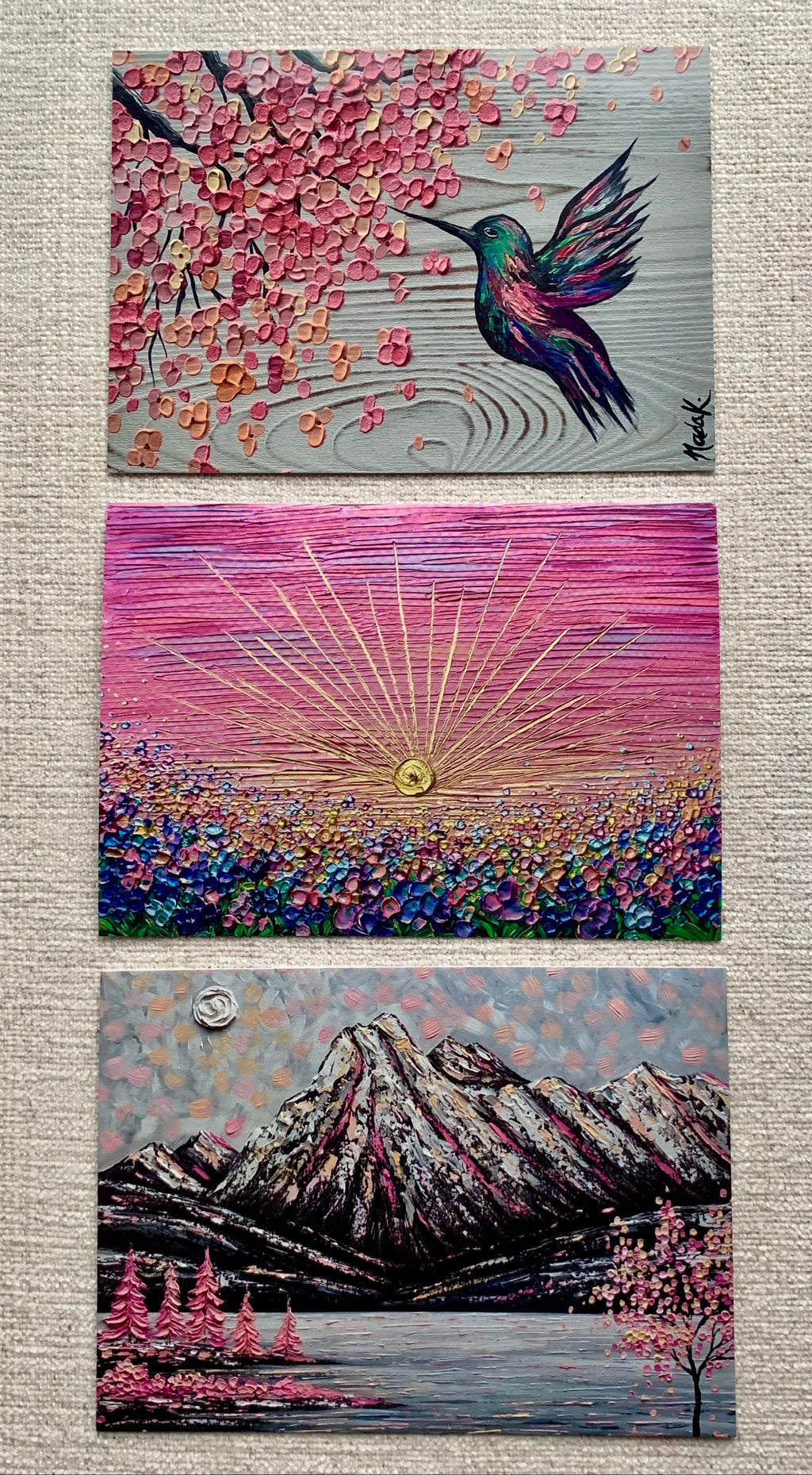 Pink Blossoms | Set Of 3 Prints
