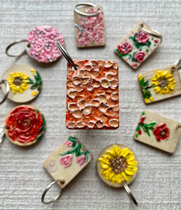 Abstract Peach Blossom | Keychain