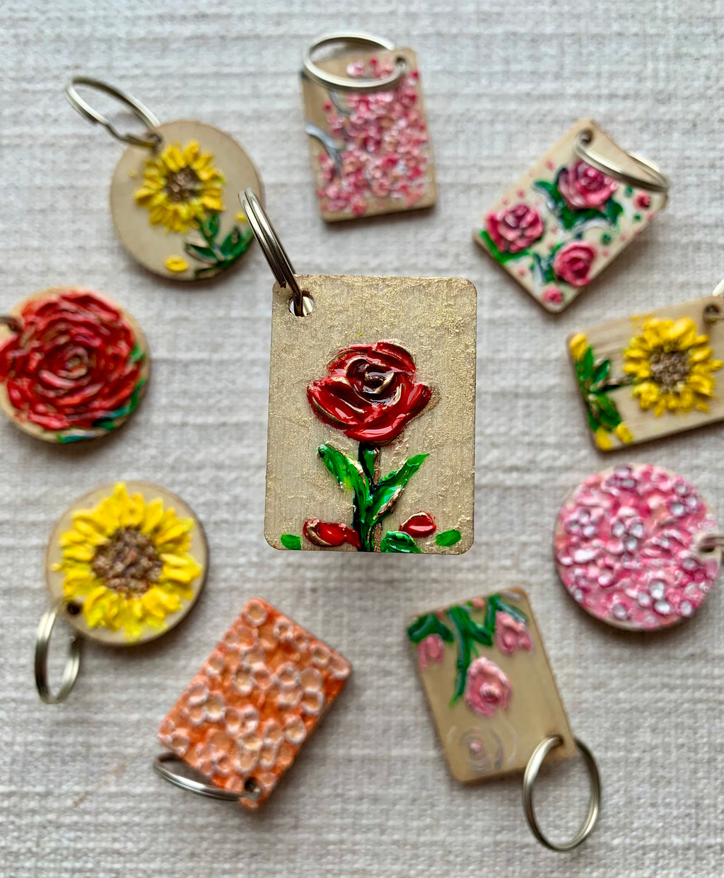 Single Red Rose | Keychain