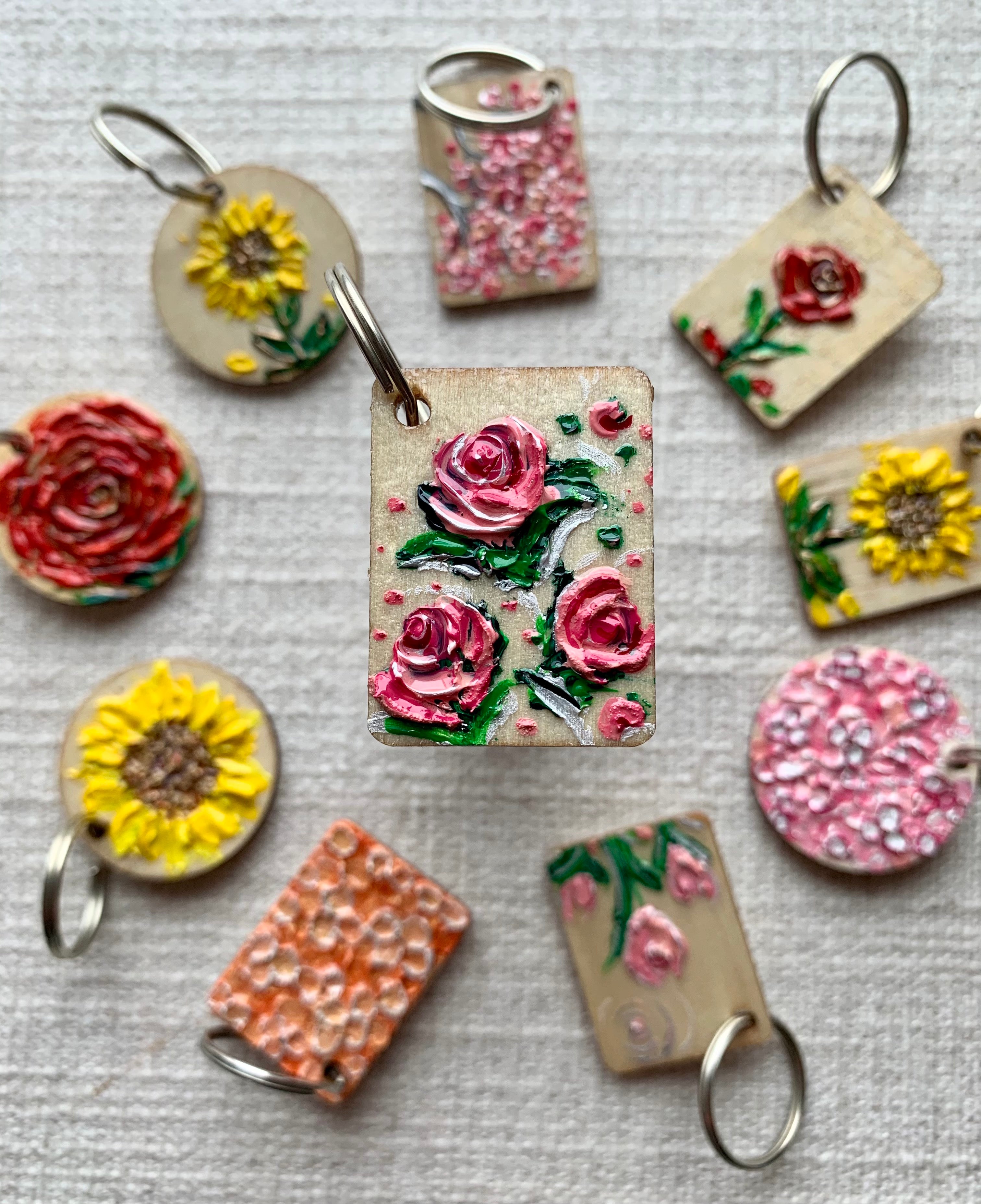 Pink Roses | Keychain