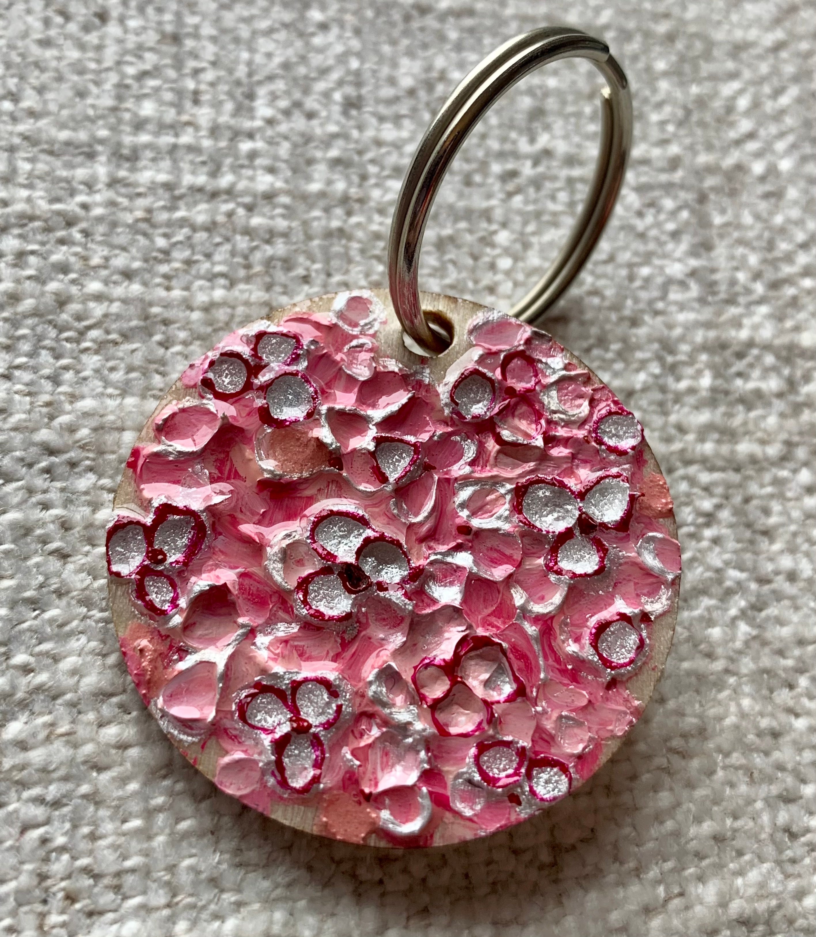 Abstract Pink Blossom | Keychain