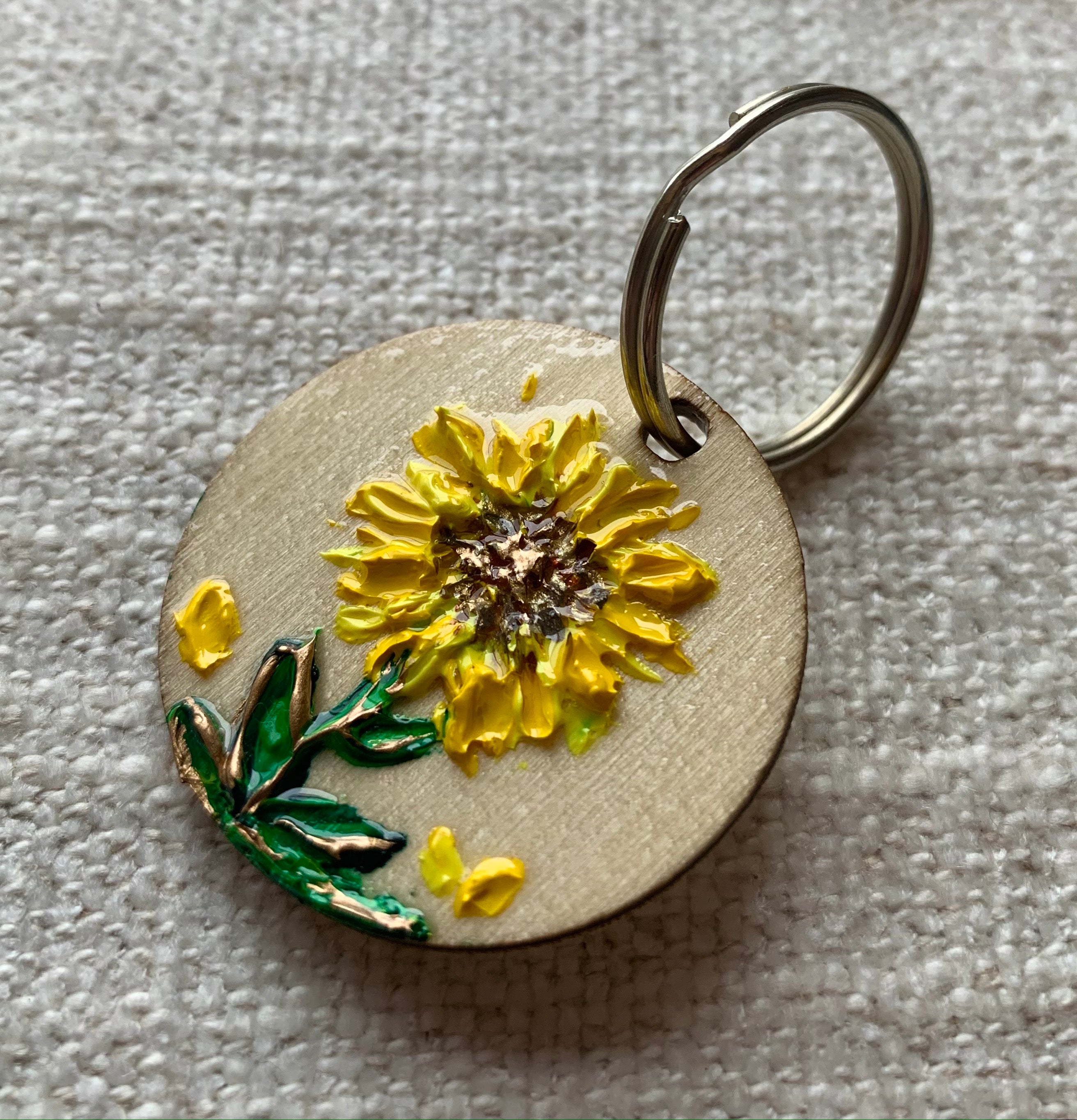 Happy Sunflower | Keychain