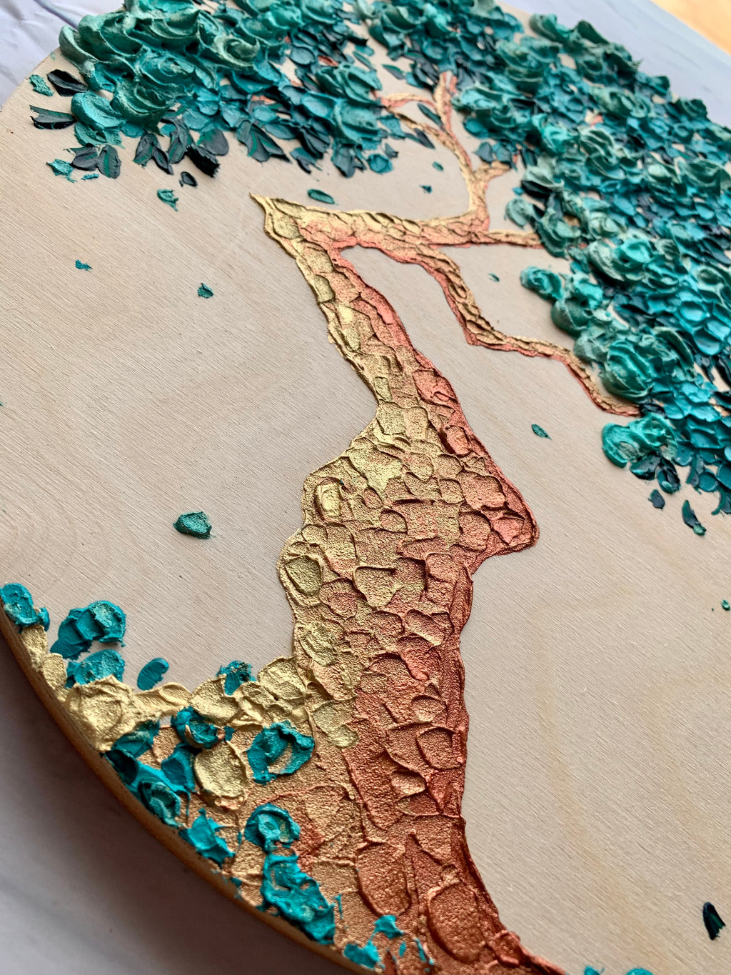 "Teal Mermaid Bonsai"
