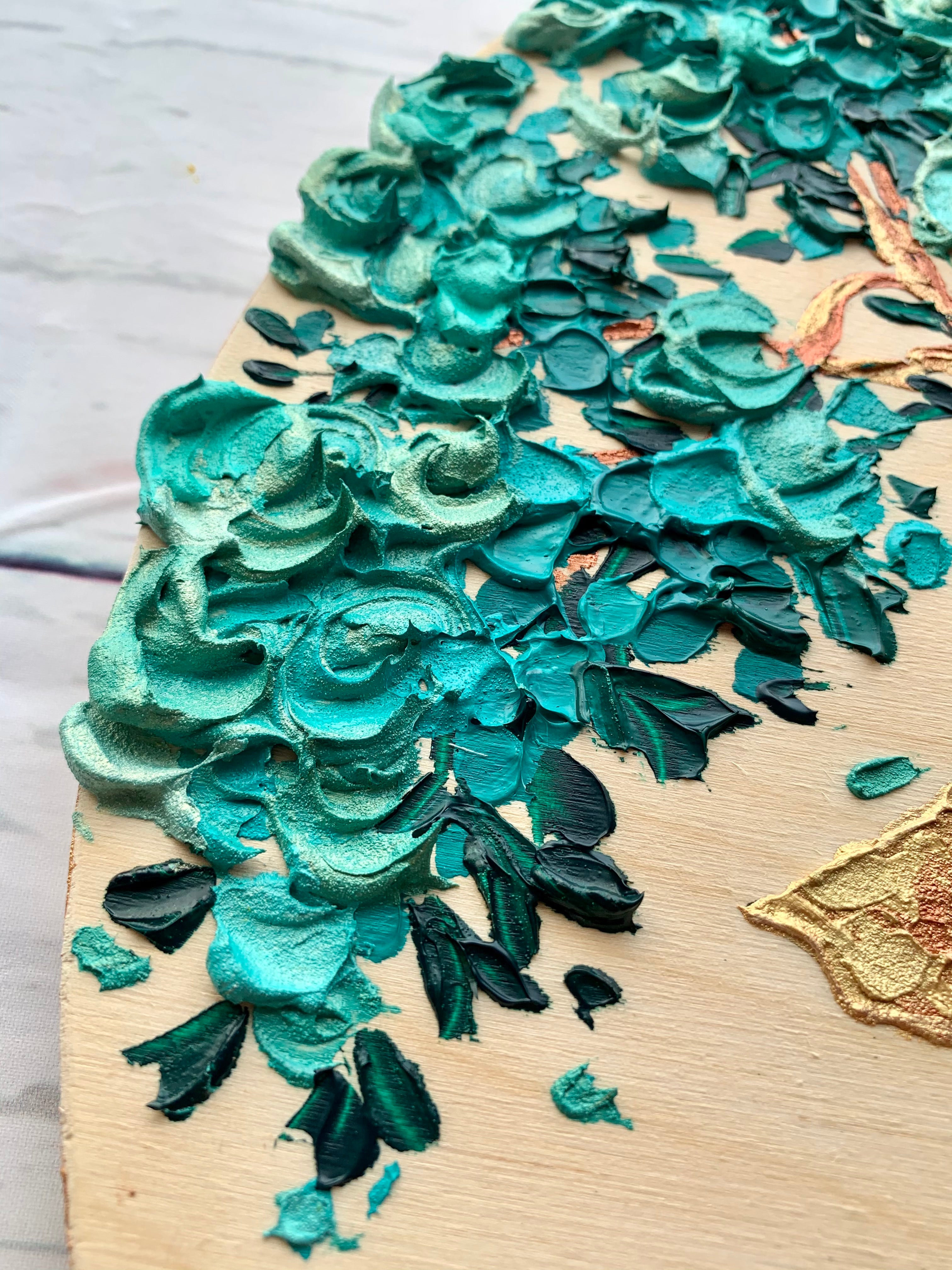 "Teal Mermaid Bonsai"