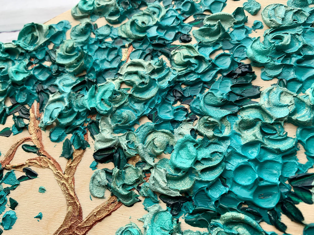 "Teal Mermaid Bonsai"