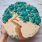 "Teal Mermaid Bonsai"