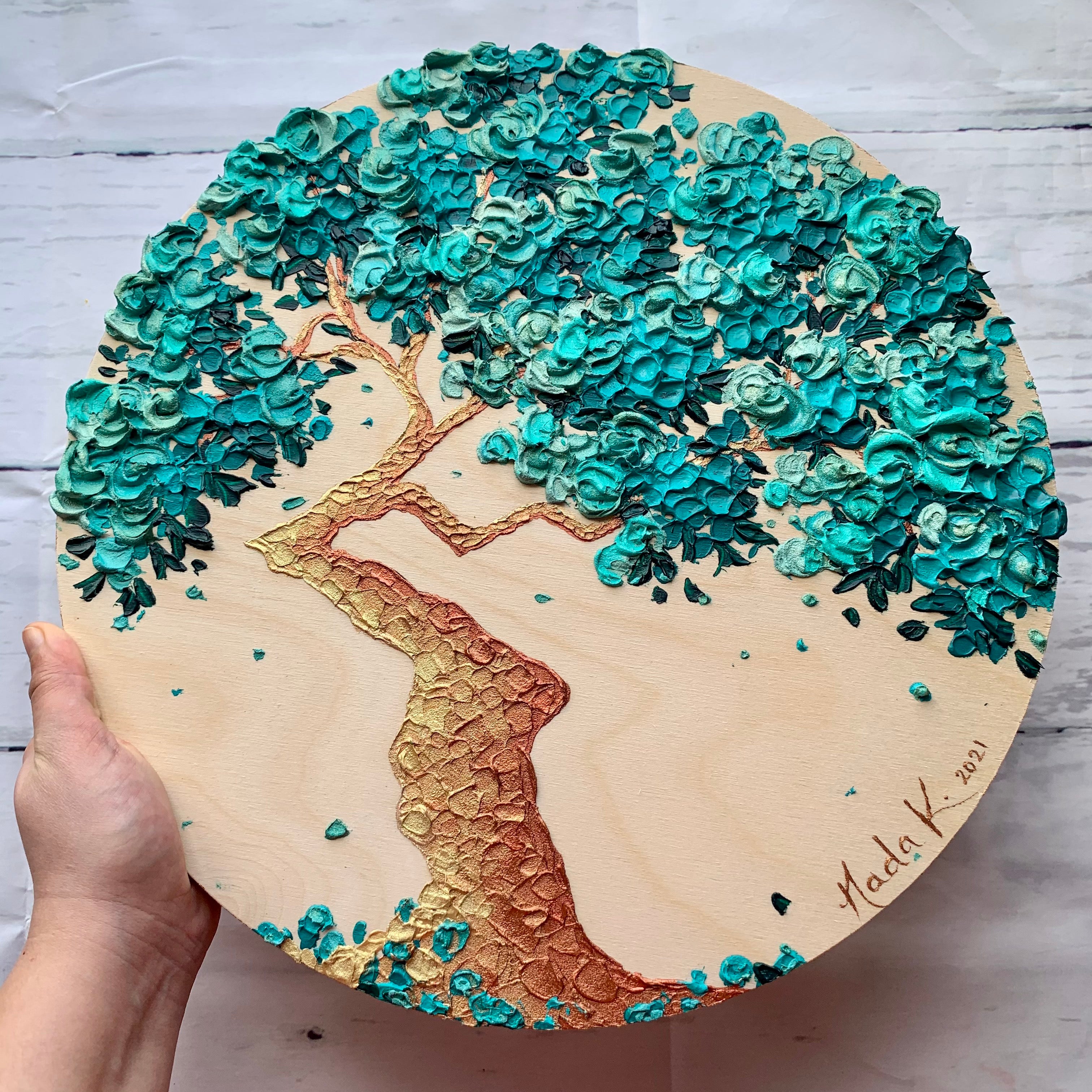"Teal Mermaid Bonsai"